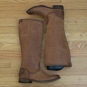 Frye Melissa button back boot w/zip